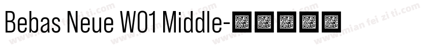 Bebas Neue W01 Middle字体转换